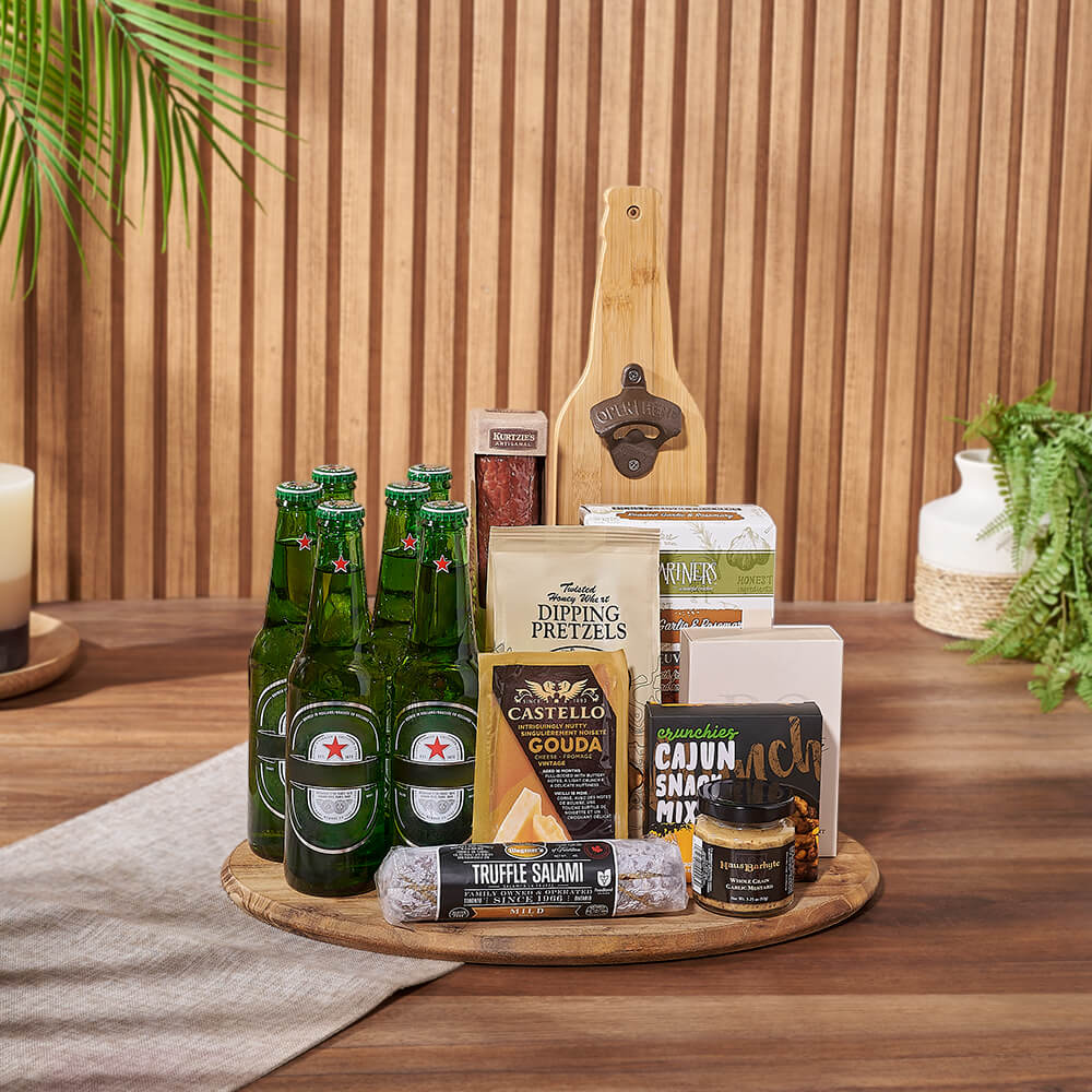 Beer & Cheese Lover's Basket, beer gift, beer, charcuterie gift, charcuterie, America delivery