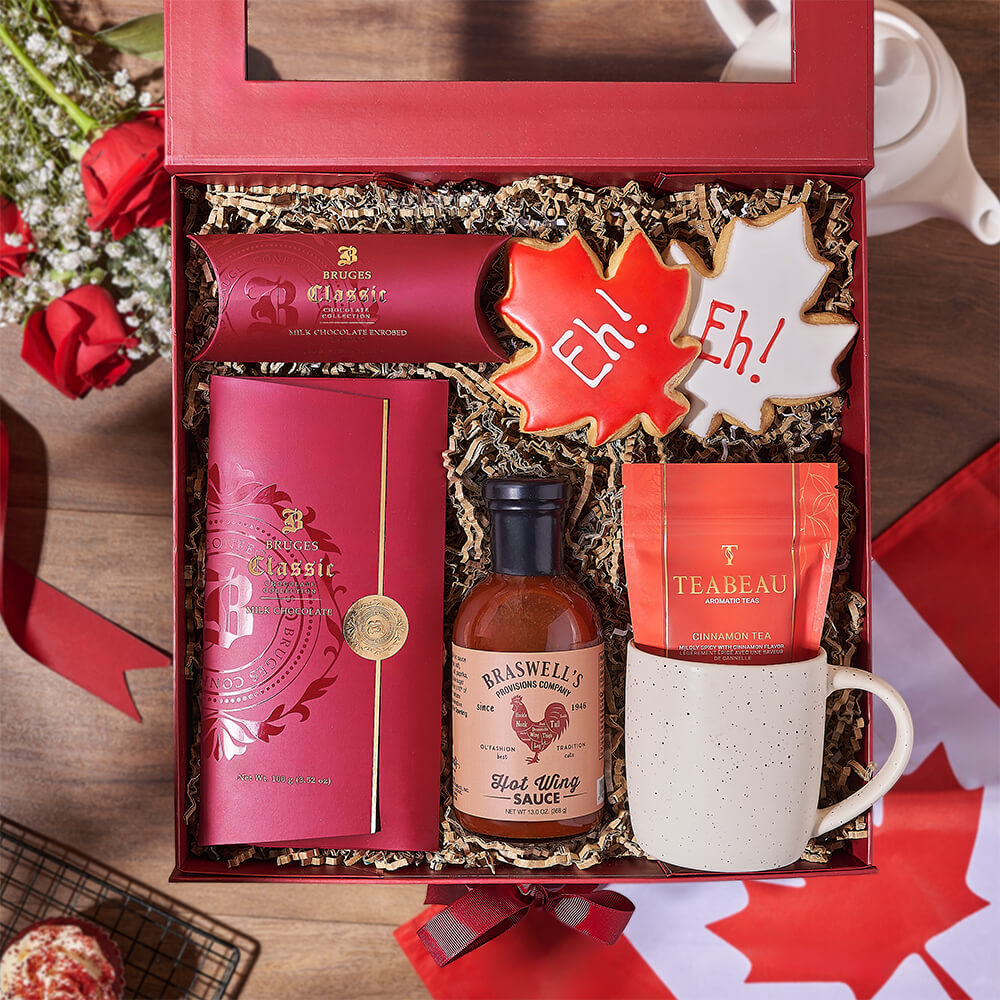 Cinnamon Tea and Maple Cookie Box – how the gift is presented