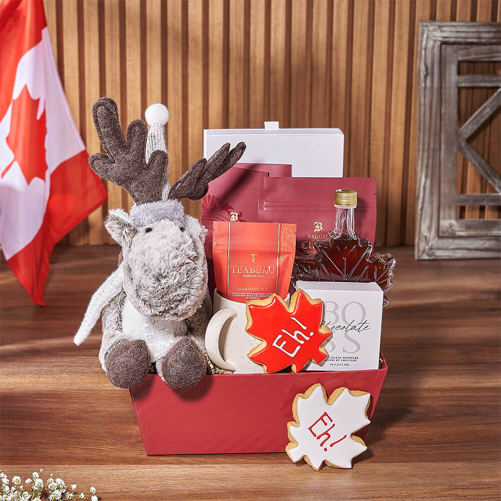Canada Day Tea & Treat Gift, canada day gift, canada day, tea gift, tea, cookie gift, cookie, America delivery