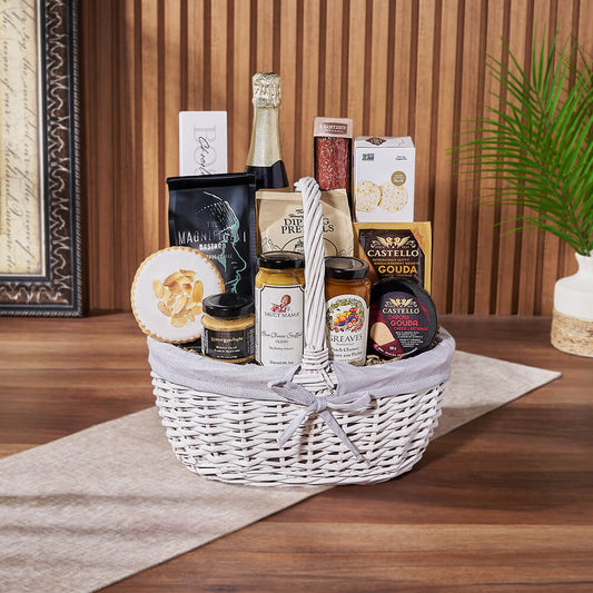 Cheese, Chutney & Champagne Gift Set from America Baskets - Champagne Gift Basket - America Delivery