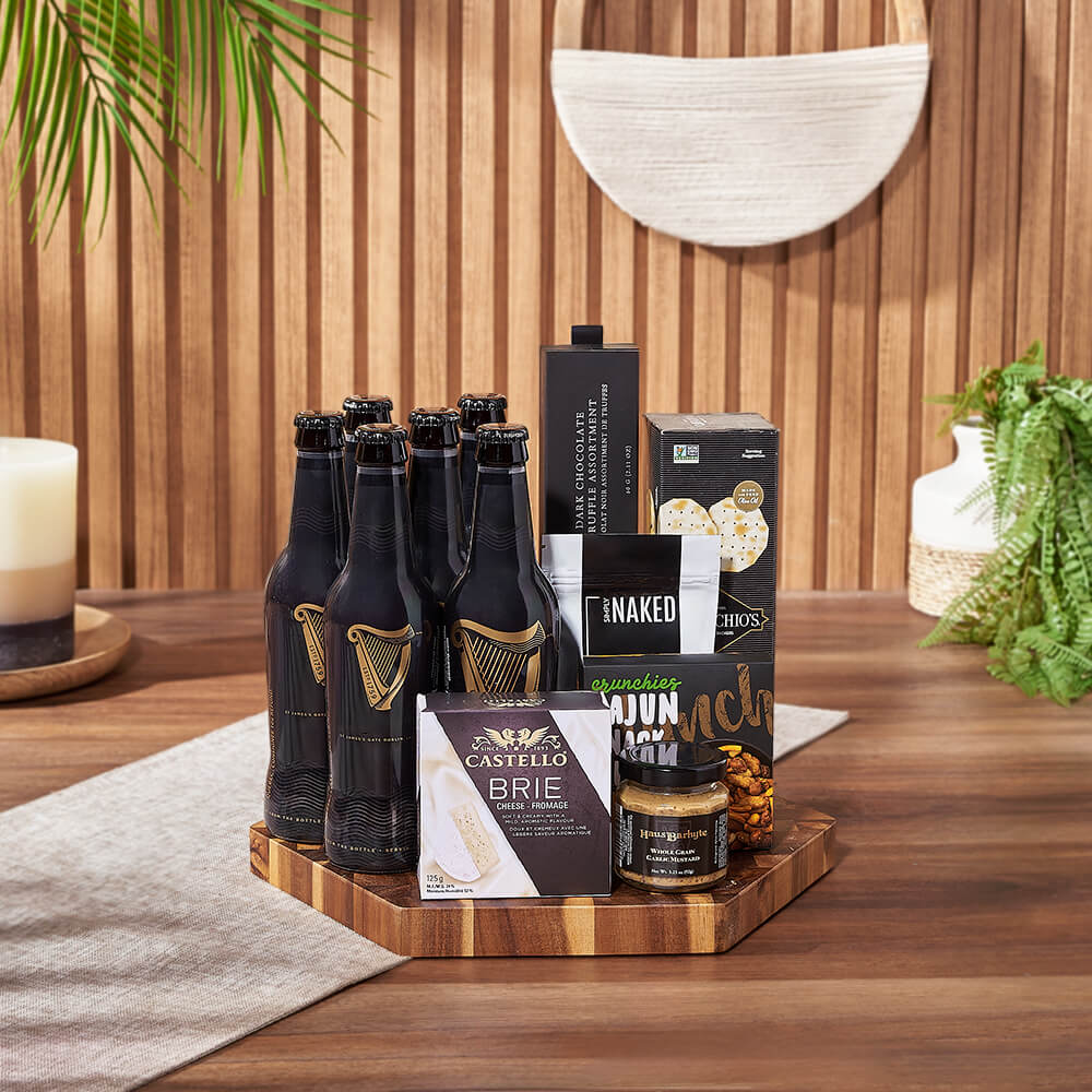 Beer and Cheese Gift Basket – how the gift is presented