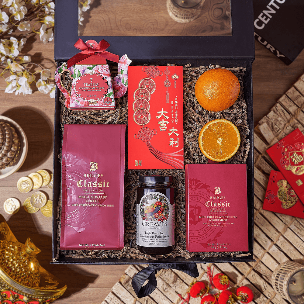 Chinese New Year Coffee & Tea Box, tea gift, tea, chinese new year gift, chinese new year, lunar new year gift, lunar new year, America delivery