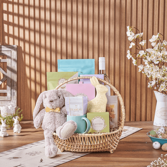 Easter Feast & Wine Gift, wine gift, wine, easter gift, easter, chocolate gift, chocolate, tea gift, tea, America delivery