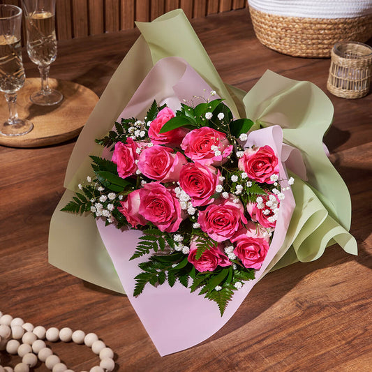Enduring Pink Rose Gift, flower gift basket, flower, bouquet gift, bouquet, rose gift, rose, America delivery