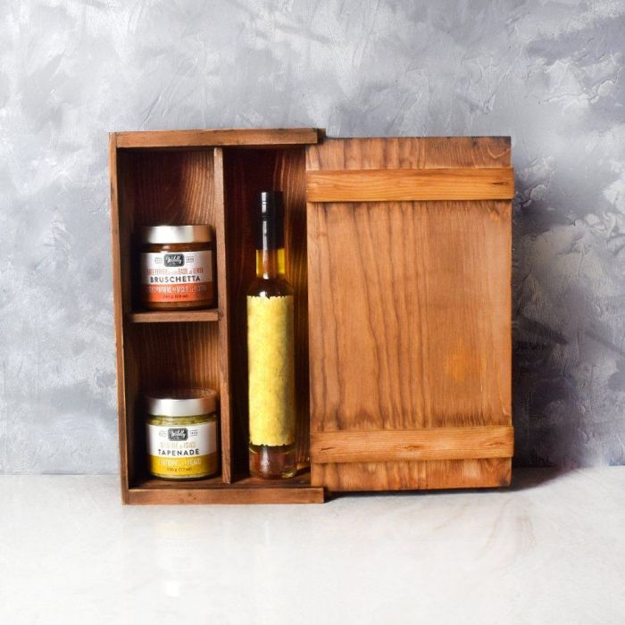 Artisanal Gourmet Wooden Crate Gift – how the gift is presented
