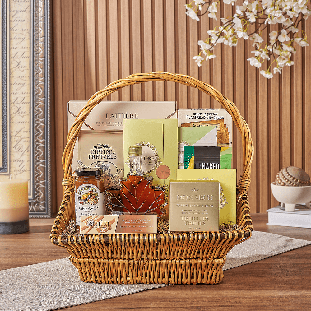 Halal Chocolate and Treats Basket – how the gift is presented