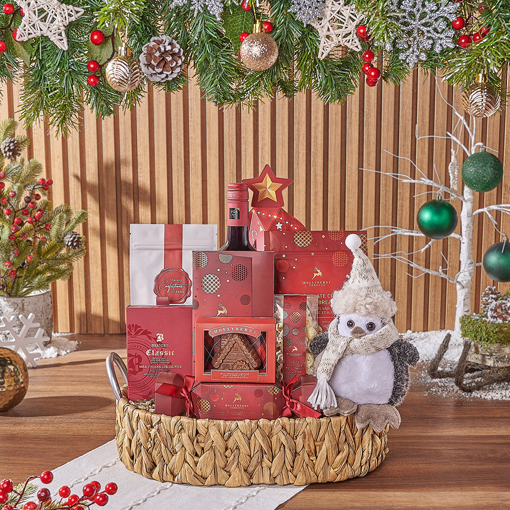 Wine and Truffles Gift Basket – how the gift is presented