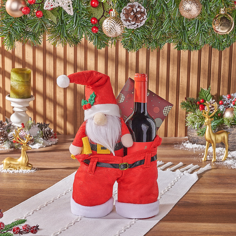 Wine and Chocolate Christmas Gift Bag – how the gift is presented