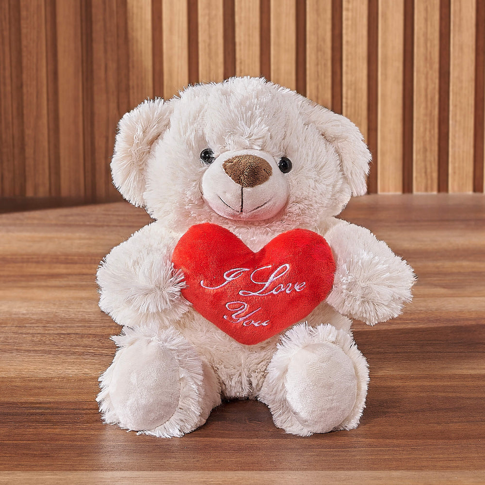 6-Inch Plush Bear Holding 'I Love You' Heart – how the gift is presented