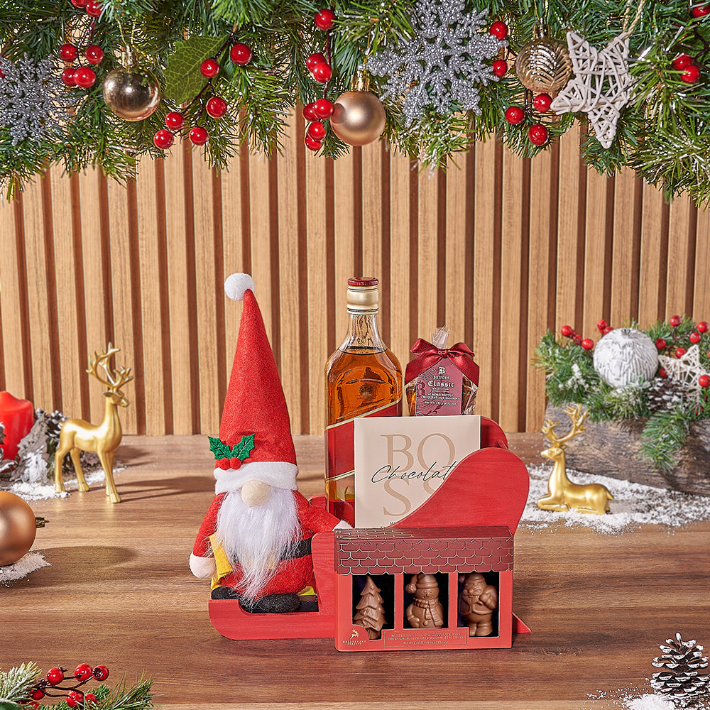 Spirits & Sleighing Gift Set, Christmas gift, Christmas, liquor gift, liquor, chocolate gift, chocolate, America delivery