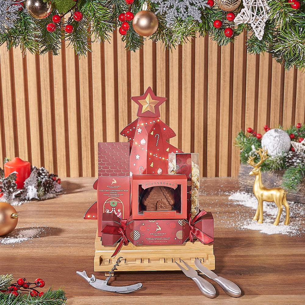 Hollyberry Truffles Gift Basket – how the gift is presented