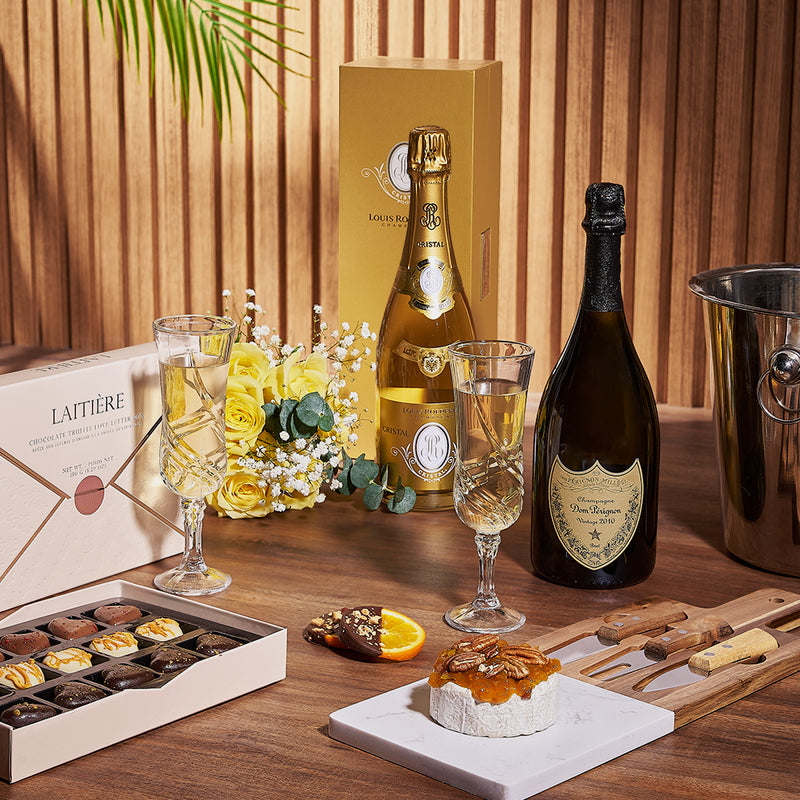 Housewarming gift basket with assorted items