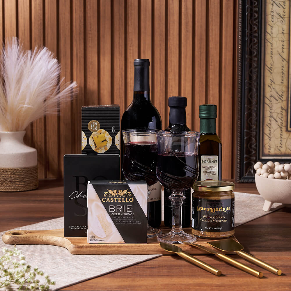 Appetizing Wine Gift Board from America Baskets - Wine Gift Set - America Delivery.