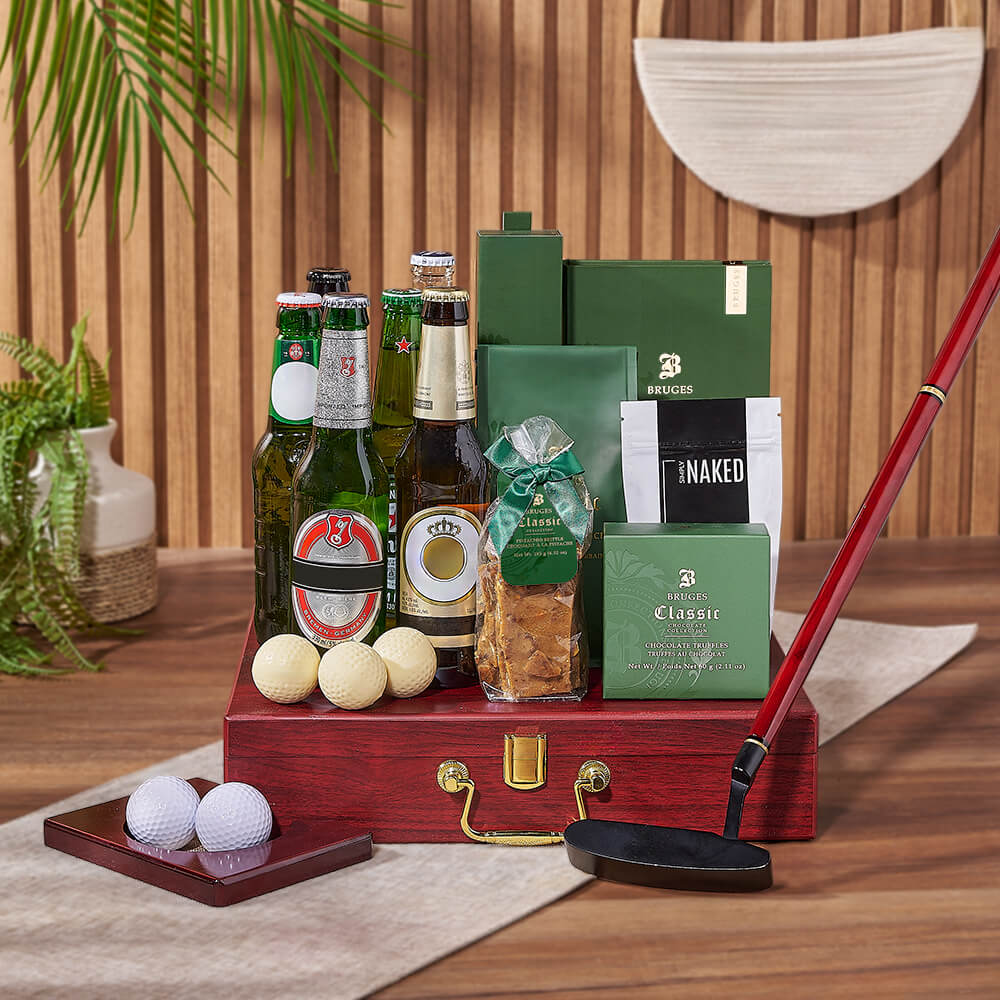 Executive Beer and Chocolate Basket – how the gift is presented