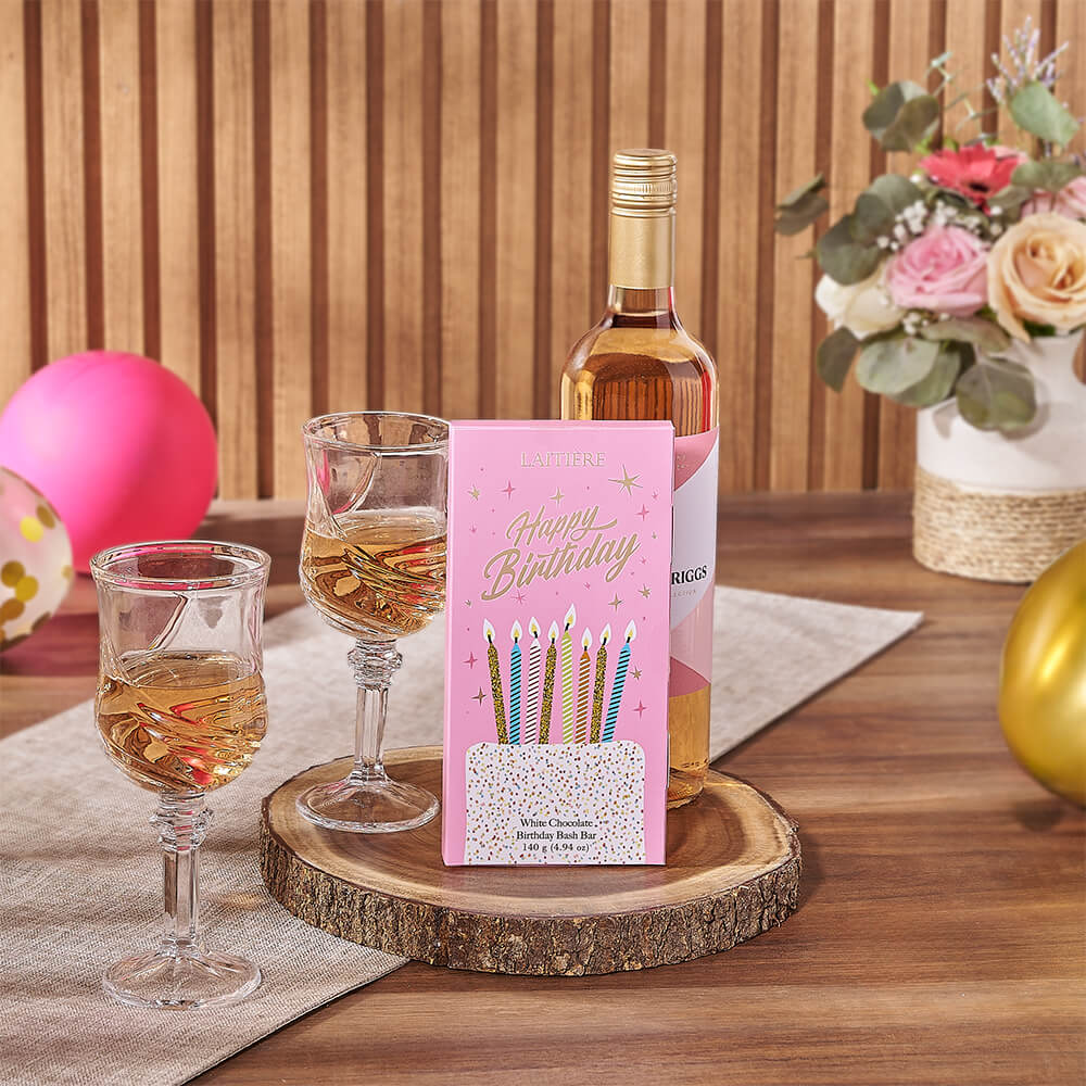 Birthday Bash &amp; Wine Gift, wine gift, wine, birthday gift, birthday, chocolate gift, chocolate, America delivery