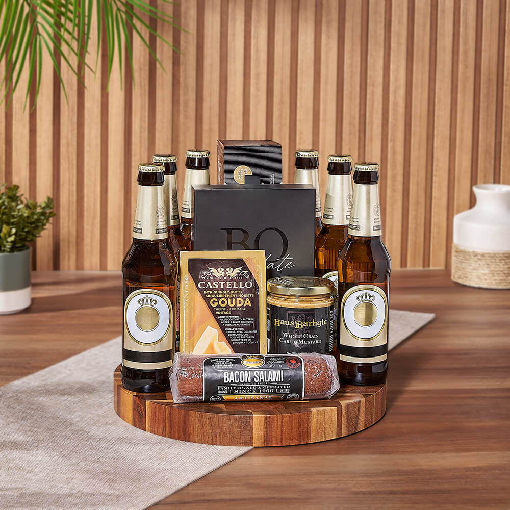 Brockton Beer &amp; Snacks Basket from America Baskets - America Delivery