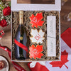 Canada Day Bubbly Gift Box, canada day gift, canada day, chocolate gift, chocolate, cookie gift, cookie, America delivery