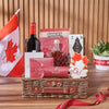 Canada Day Snack Basket, canada day gift, canada day, wine gift, wine, cookie gift, cookie, America delivery