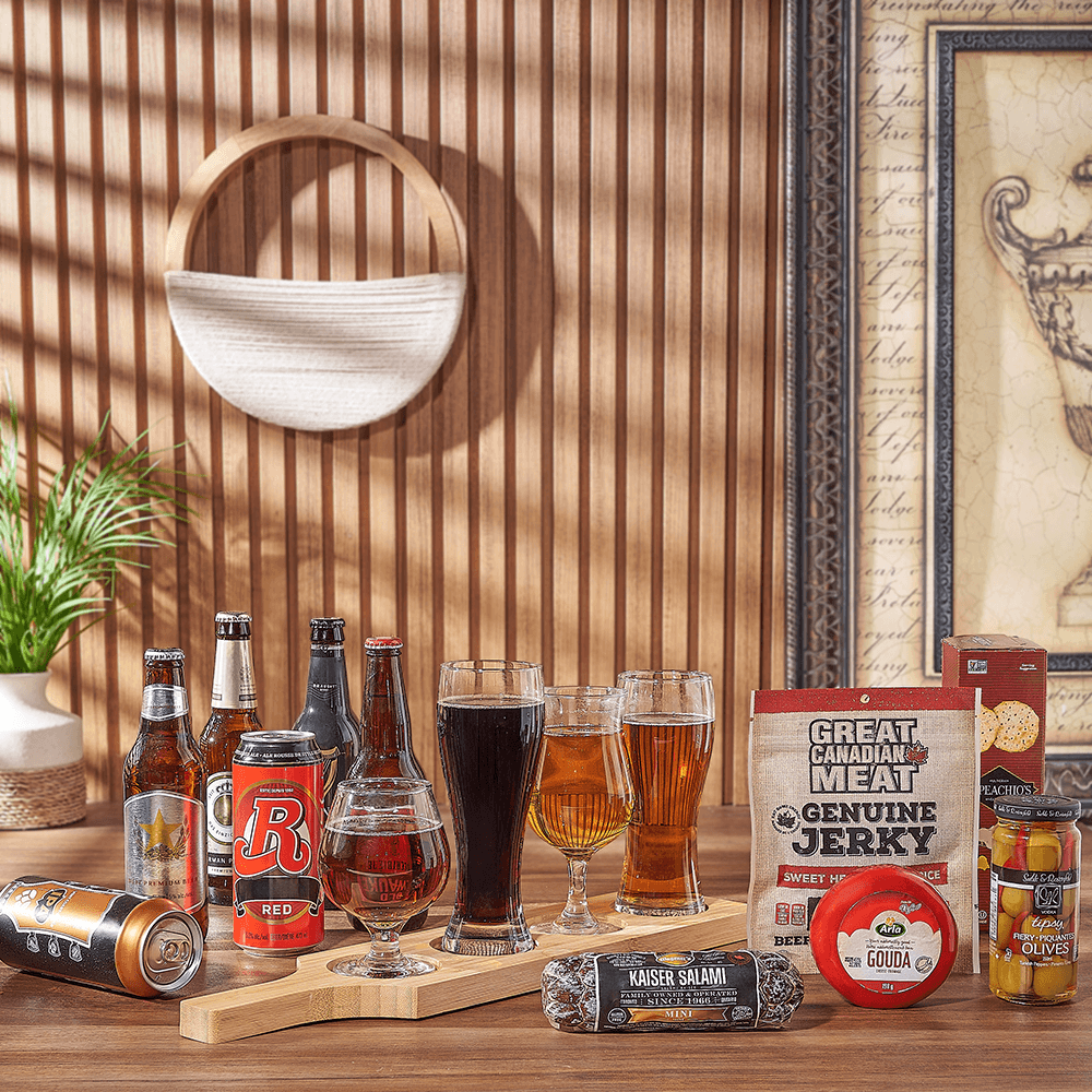 Charcuterie &amp; Beer Flight Gift, beer gift, beer, charcuterie gift, charcuterie, beer flight gift, beer flight, America delivery
