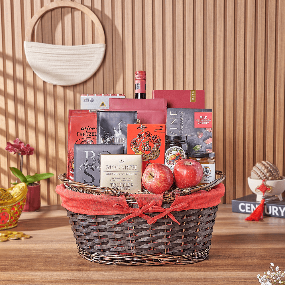 Chinese New Year Wine &amp; Feast Gift, wine gift, wine, chinese new year gift, chinese new year, lunar new year gift, lunar new year, America delivery