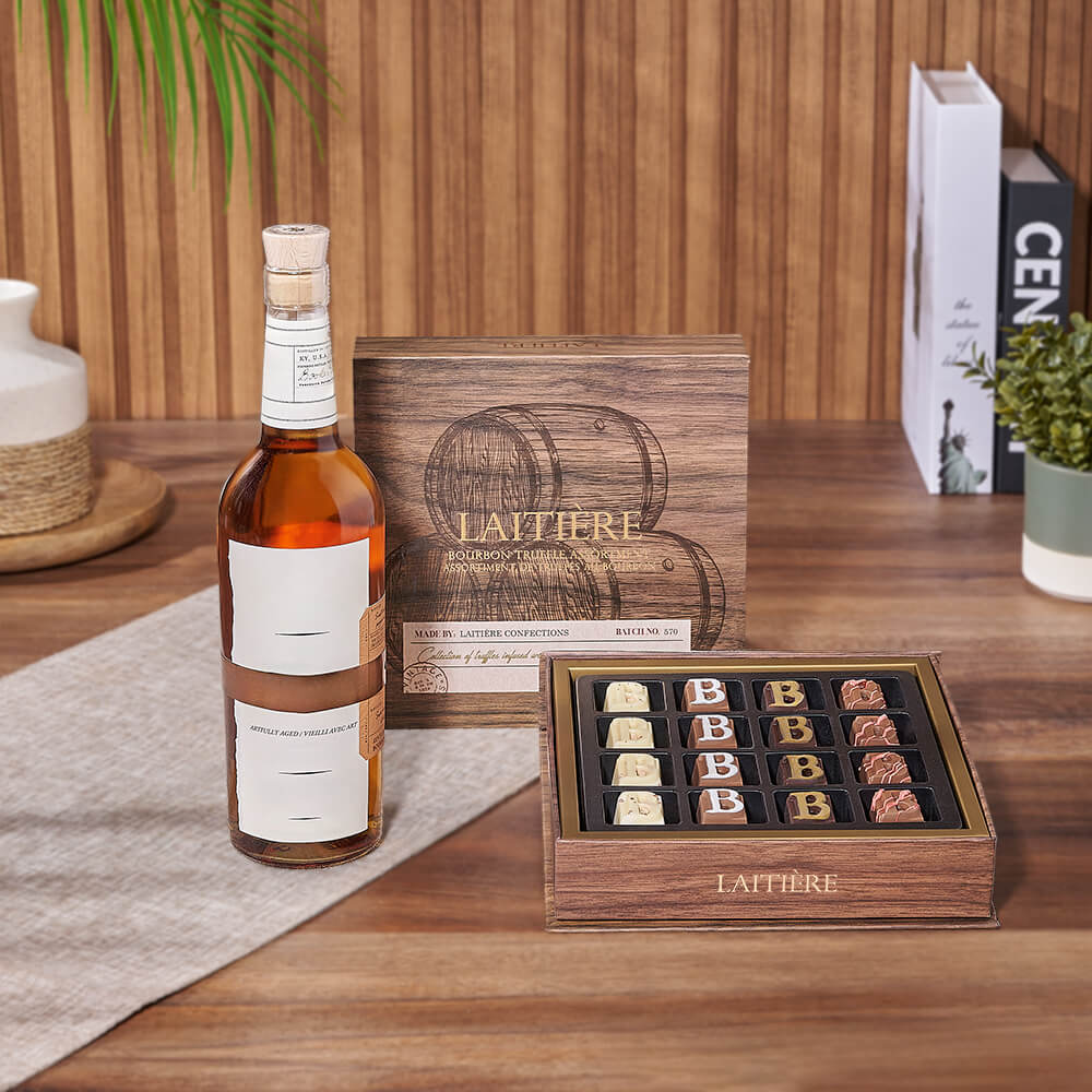 Chocolate &amp; Liquor Pairing Gift from America Baskets - Liquor Gift Set - America Delivery.