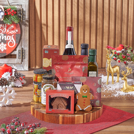 Christmas Chocolate & Wine Gift Board, wine gift, wine, christmas gift, christmas, holiday gift, holiday, America delivery
