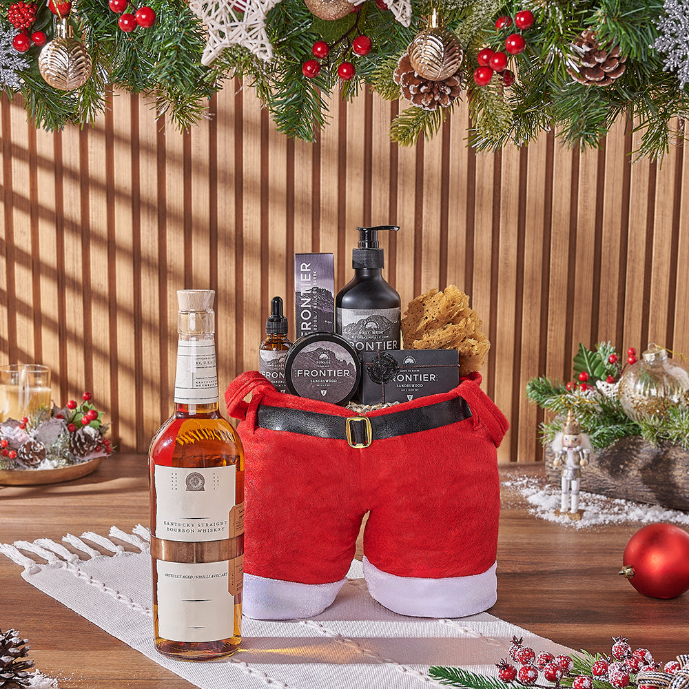 Christmas Liquor &amp; Spa Gift Bag, liquor gift, liquor, spa gift, spa, Christmas gift, Christmas, men's spa gift, men's spa, America delivery