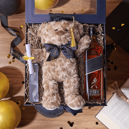 Congratulations Grad Liquor Box, liquor gift, liquor, chocolate gift, chocolate, graduation gift, graduation, America delivery