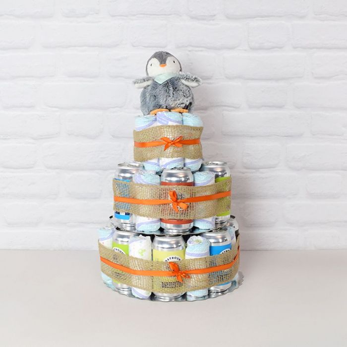 Craft Beer &amp; Baby Diapers Gift Set from America Baskets - America Delivery 