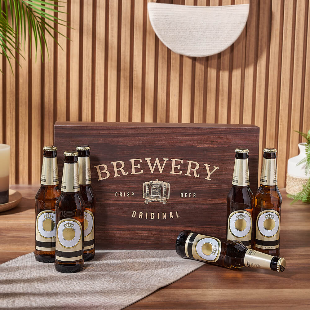 Beer Gift in Wooden Brewery Box – how the gift is presented
