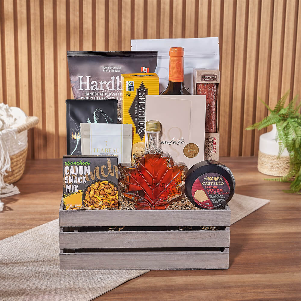 Crunch & Flavor Gourmet Feast, gourmet gift, gourmet, wine gift, wine, chocolate gift, chocolate, snack gift, snack, America delivery