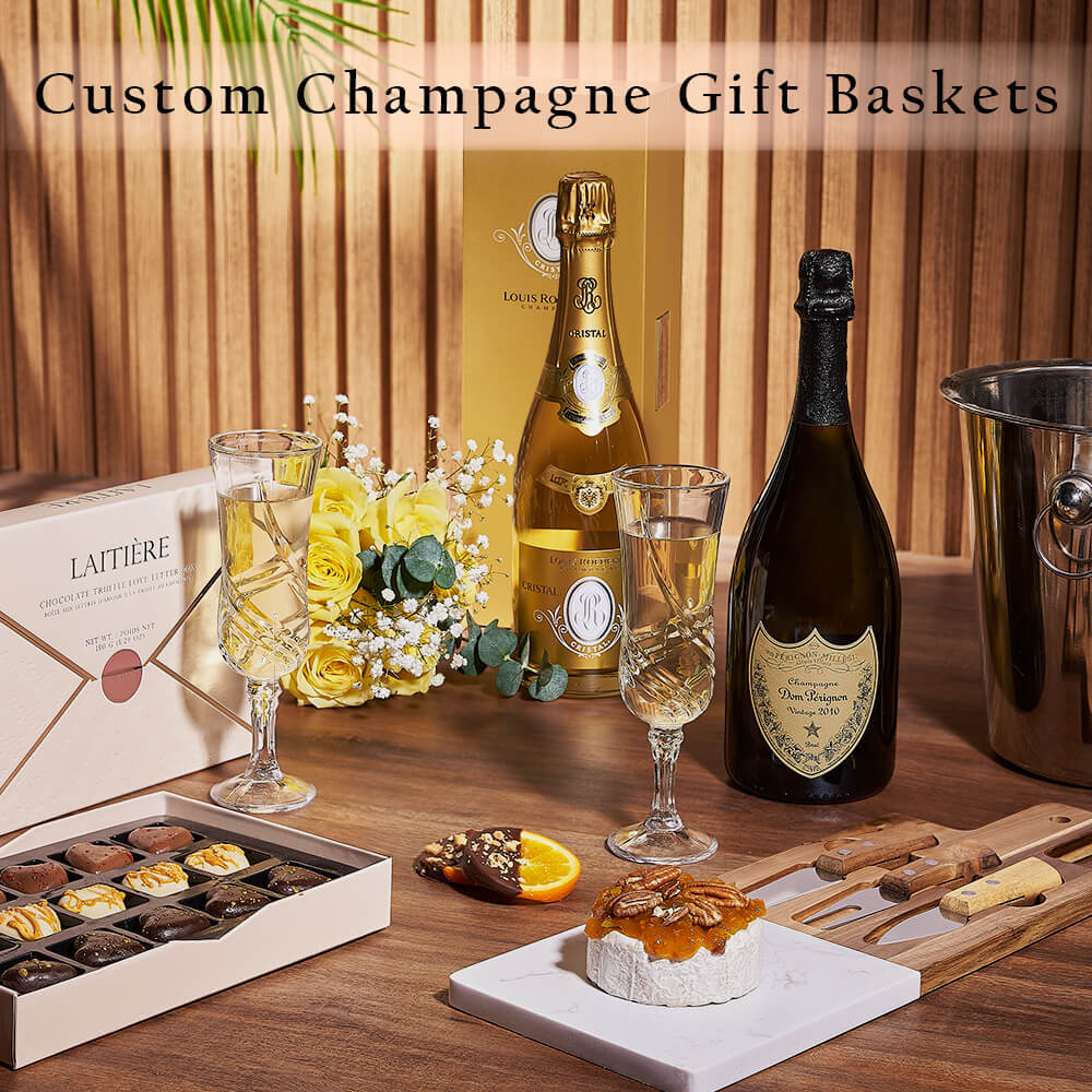 Custom Champagne Gift Baskets from America Baskets - Champagne Gift - America Delivery