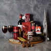 Deluxe Yuletide Wine & Cheese Gift Basket From America Baskets - Wine Gift Set - America Delivery.