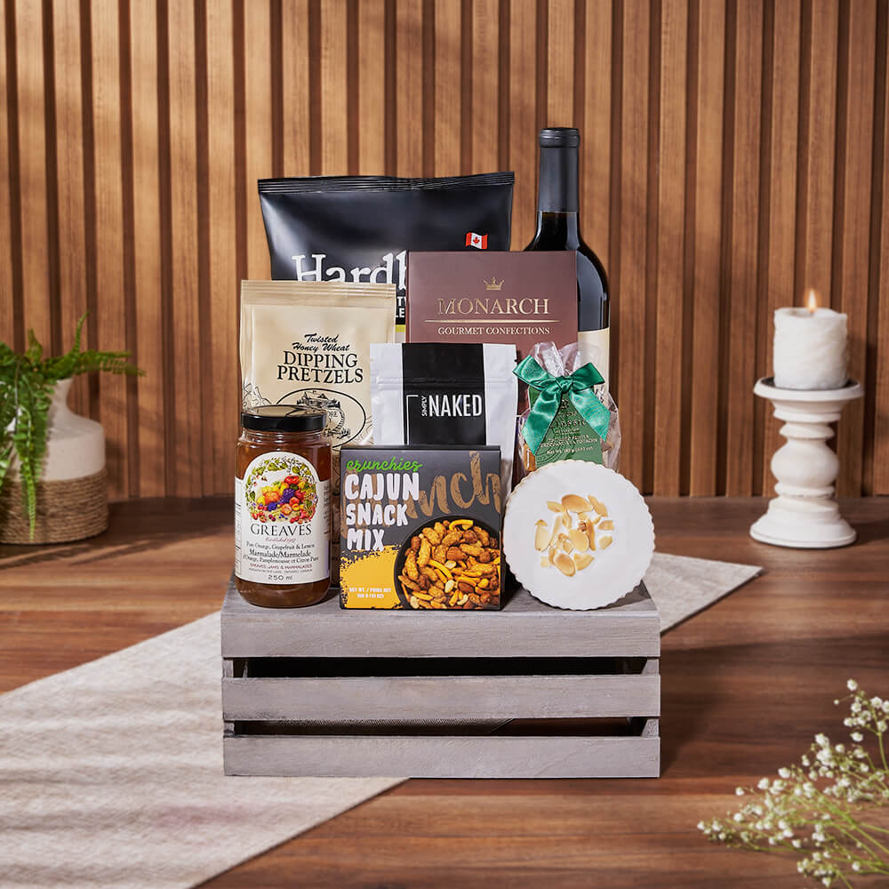 Divine Snack &amp; Wine Gift Set, wine gift, wine, snack gift, snack, America delivery