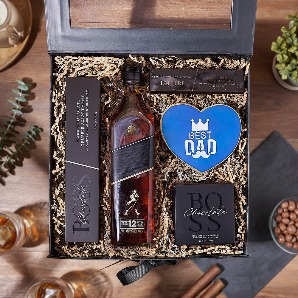 Father’s Day Spirits &amp; Sweets Box, fathers day gift, fathers day, cookie gift, cookie, chocolate gift, chocolate, America delivery