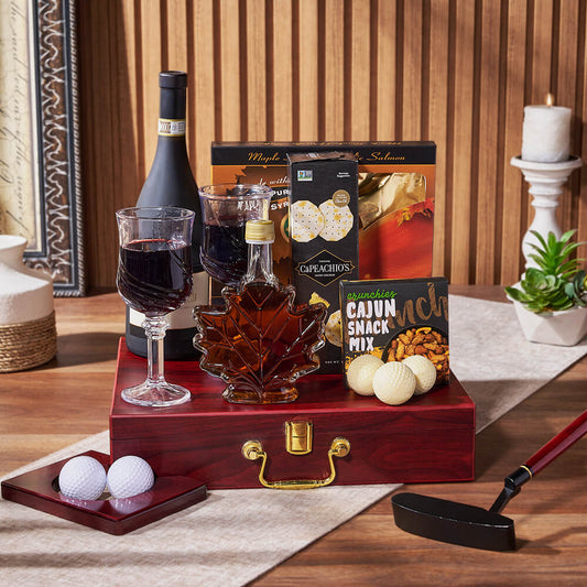 Golf Practice & Wine Gift, wine gift, wine, seafood gift, seafood, golf gift, golf, putting gift, putting, America delivery