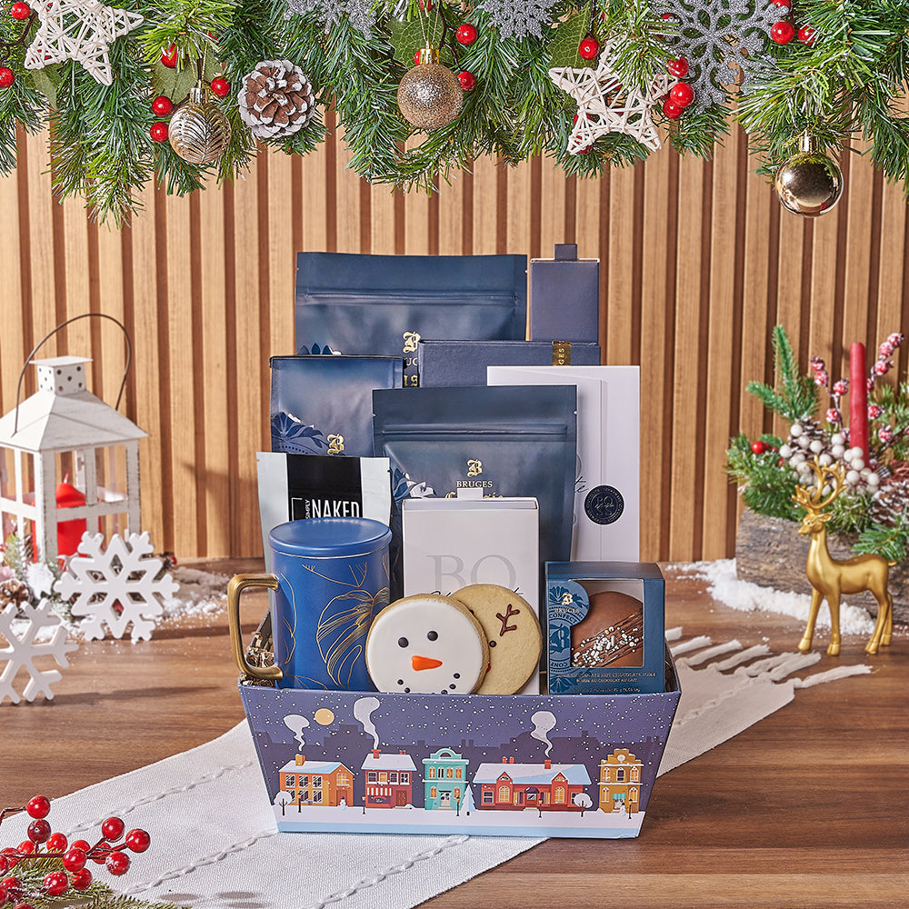 Holiday Market Cookie and Truffle Tray – how the gift is presented