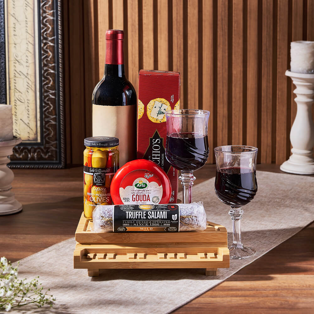 Grand Piano &amp; Wine Gift Basket, wine gift, wine, charcuterie gift, charcuterie, cheese gift, cheese, America delivery