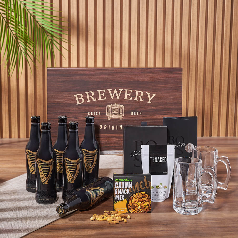 Custom Father's Day Gift Baskets - Guinness &amp; Goodies Gift Set