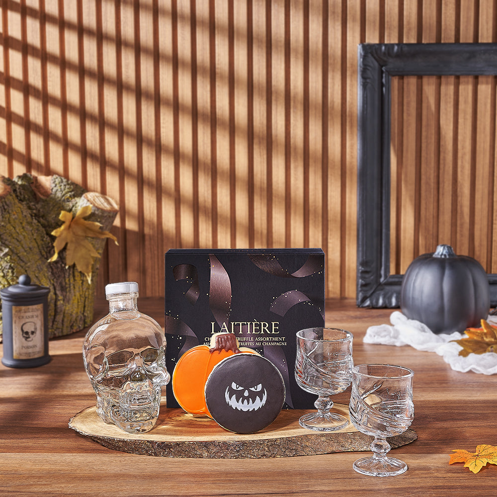 Halloween Vodka and Truffles Gift Set – how the gift is presented