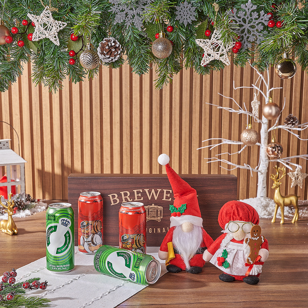 Happy Holidays Craft Beer &amp; Santa Gift, craft beer gift, craft beer, christmas gift, christmas, America delivery