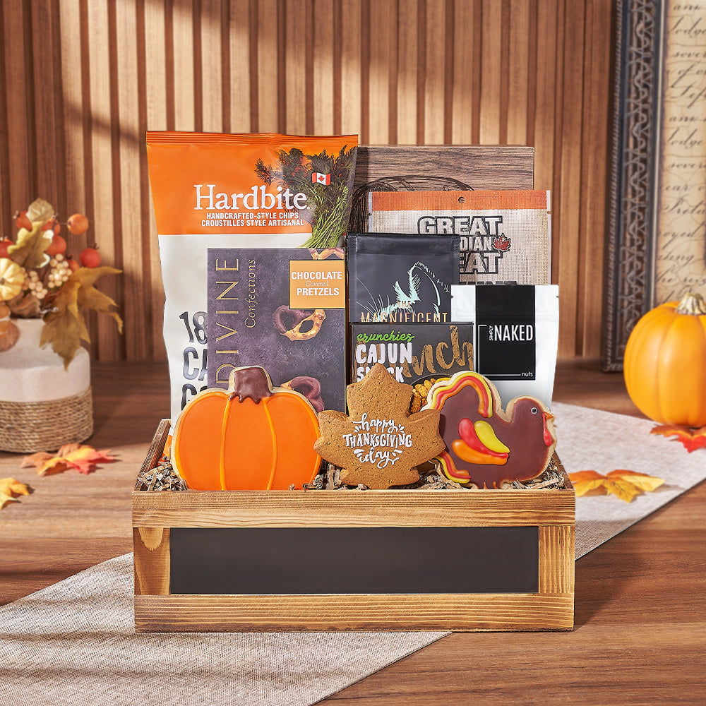 Thanksgiving Snack Collection Box – how the gift is presented
