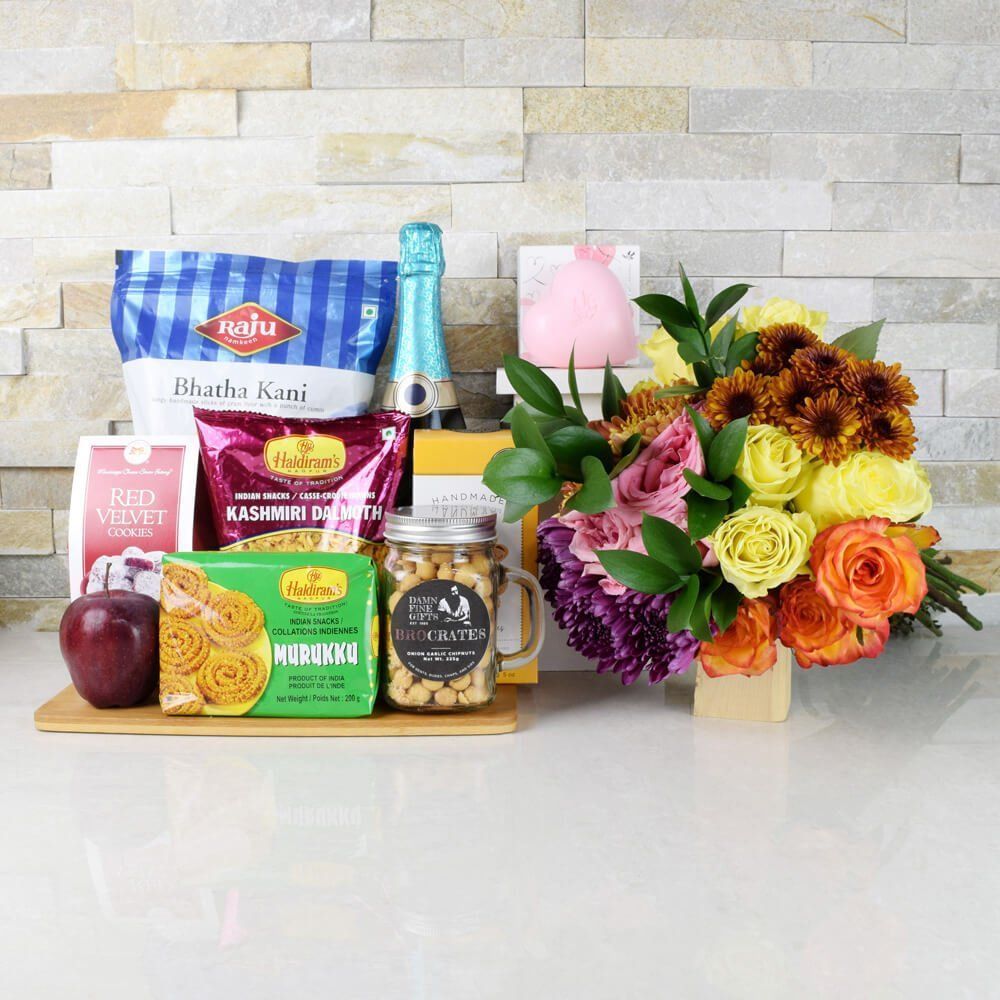 Have A Happy &amp; Bubbly Diwali Gift Set from America Baskets - Diwali Gift Basket - America Delivery.