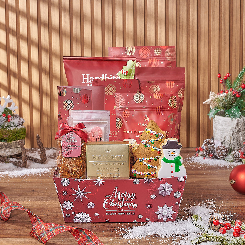 Holiday Market Chocolate Gift Tray – how the gift is presented