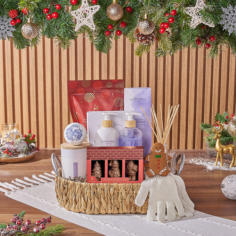 Holiday Treat &amp; Spa Gift, spa gift, spa, Christmas gift, Christmas, chocolate gift, chocolate, America delivery