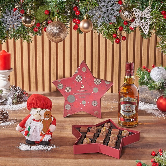 Hollyberry Christmas Liquor Set, christmas gift, christmas, liquor gift, liquor, chocolate gift, chocolate, America delivery