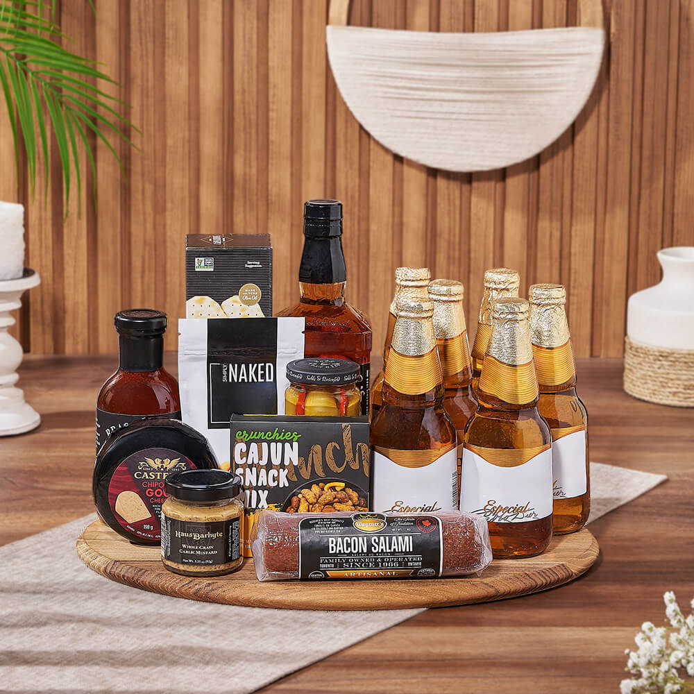 Knob Hill Beer &amp; Spirits Gift Basket from America Baskets - Liquor Gift Set - America Delivery