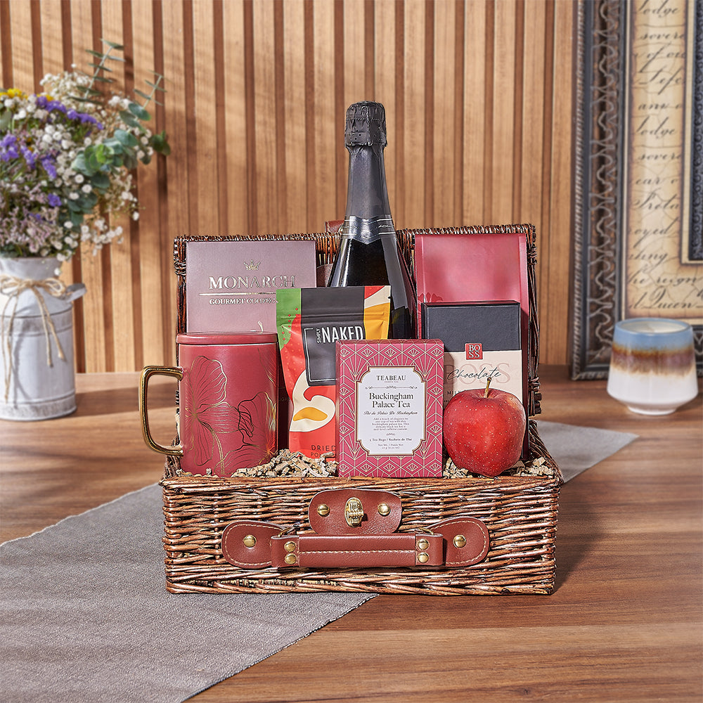 Kosher Champagne &amp; Treats Basket from America Baskets - Champagne Gift Set - America Delivery