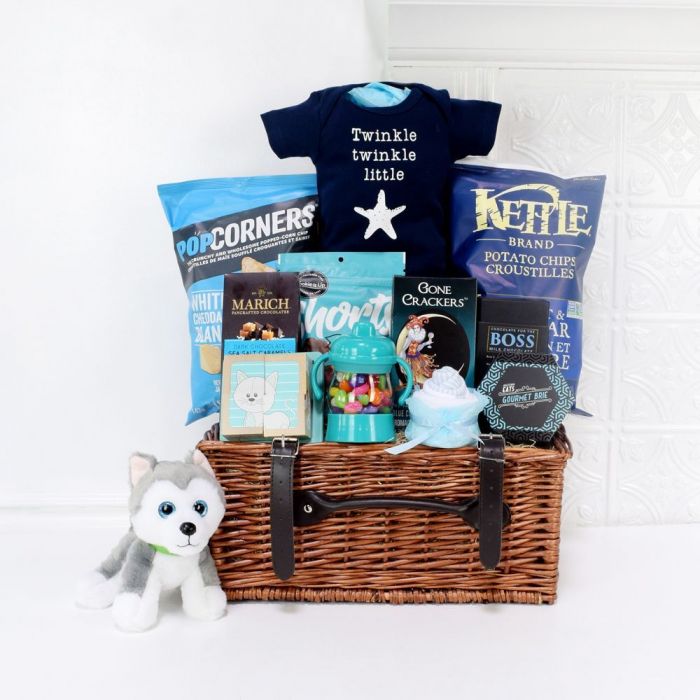 Baby Gift Picnic Basket – how the gift is presented