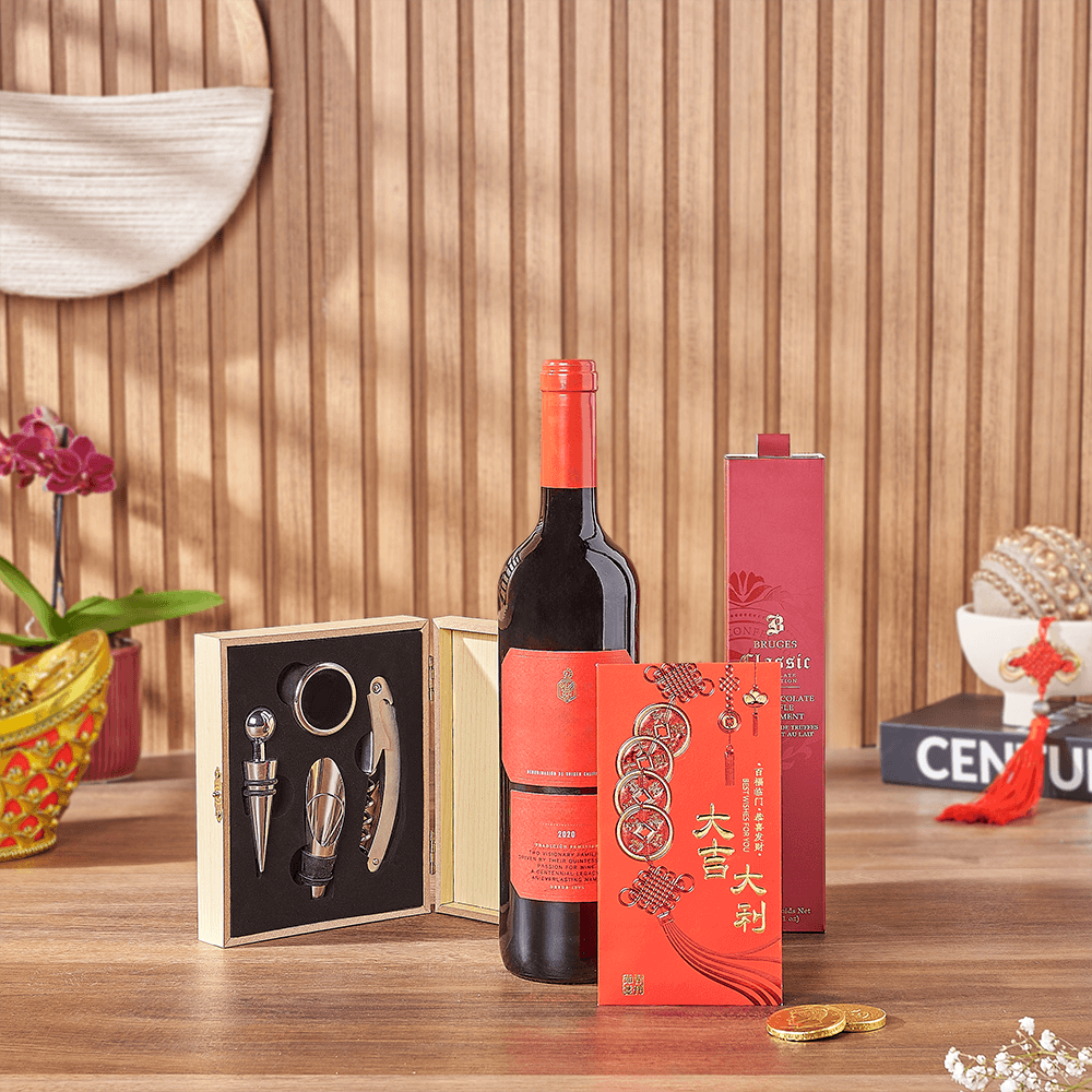 Lucky Wine &amp; Chocolate Gift Set